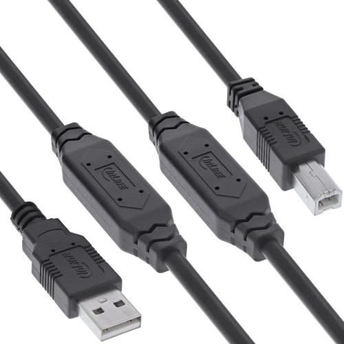 InLine® USB 2.0 Aktiv-Kabel, USB-A Stecker zu USB-B Stecker